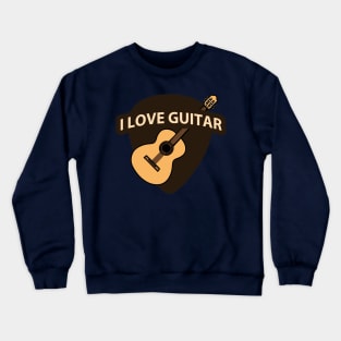 I Love Guitar Crewneck Sweatshirt